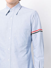 Camisas Thom Browne de algodón azul claro de corte clásico