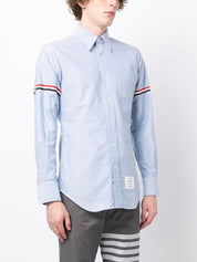 Camisas Thom Browne de algodón azul claro de corte clásico