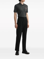 Thom Browne T-shirts and Polos Grey cotton polo