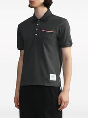 Thom Browne T-shirts and Polos Grey cotton polo