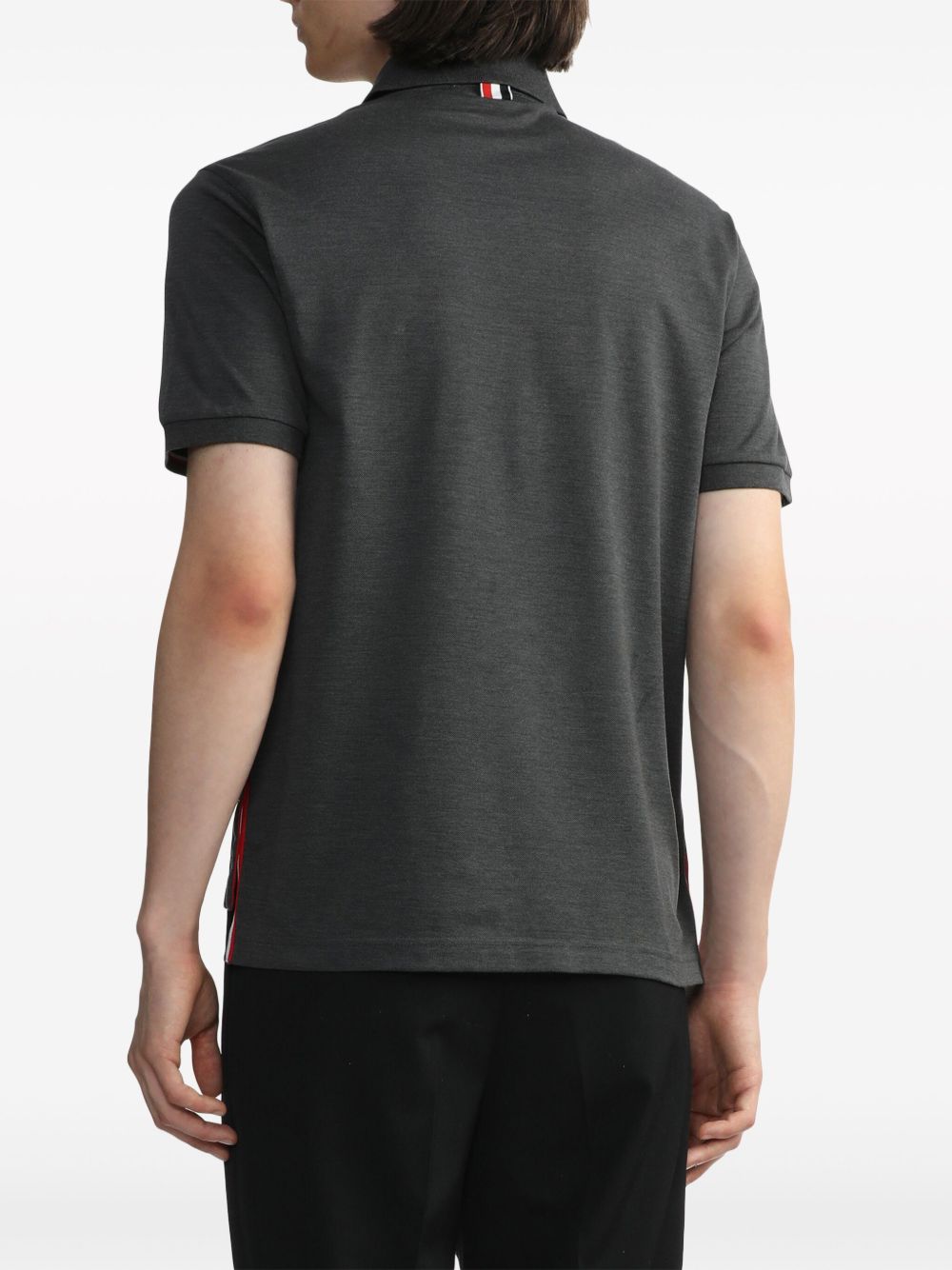 Thom Browne T-shirts and Polos Grey cotton polo