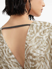 Brunello Cucinelli Dresses long silk organza print