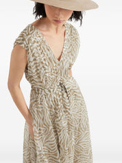 Brunello Cucinelli Dresses long silk organza print
