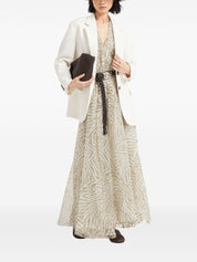 Brunello Cucinelli Dresses long silk organza print