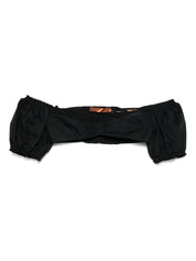 Ermanno Scervino Top encaje de algodón negro con hombros descubiertos