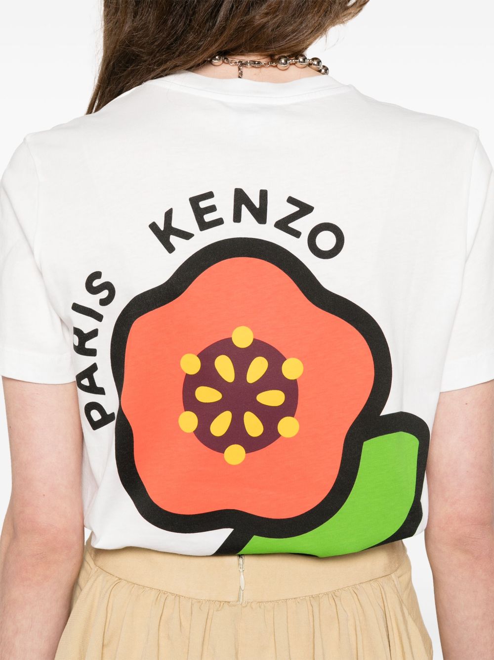T-shirt en coton blanc CONVERSE X KENZO