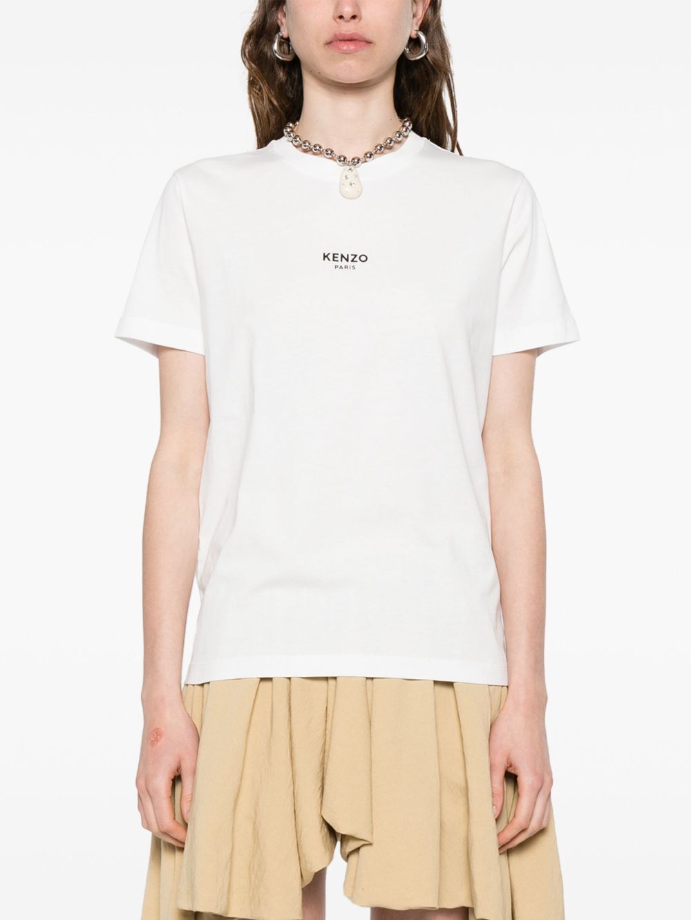 T-shirt en coton blanc CONVERSE X KENZO