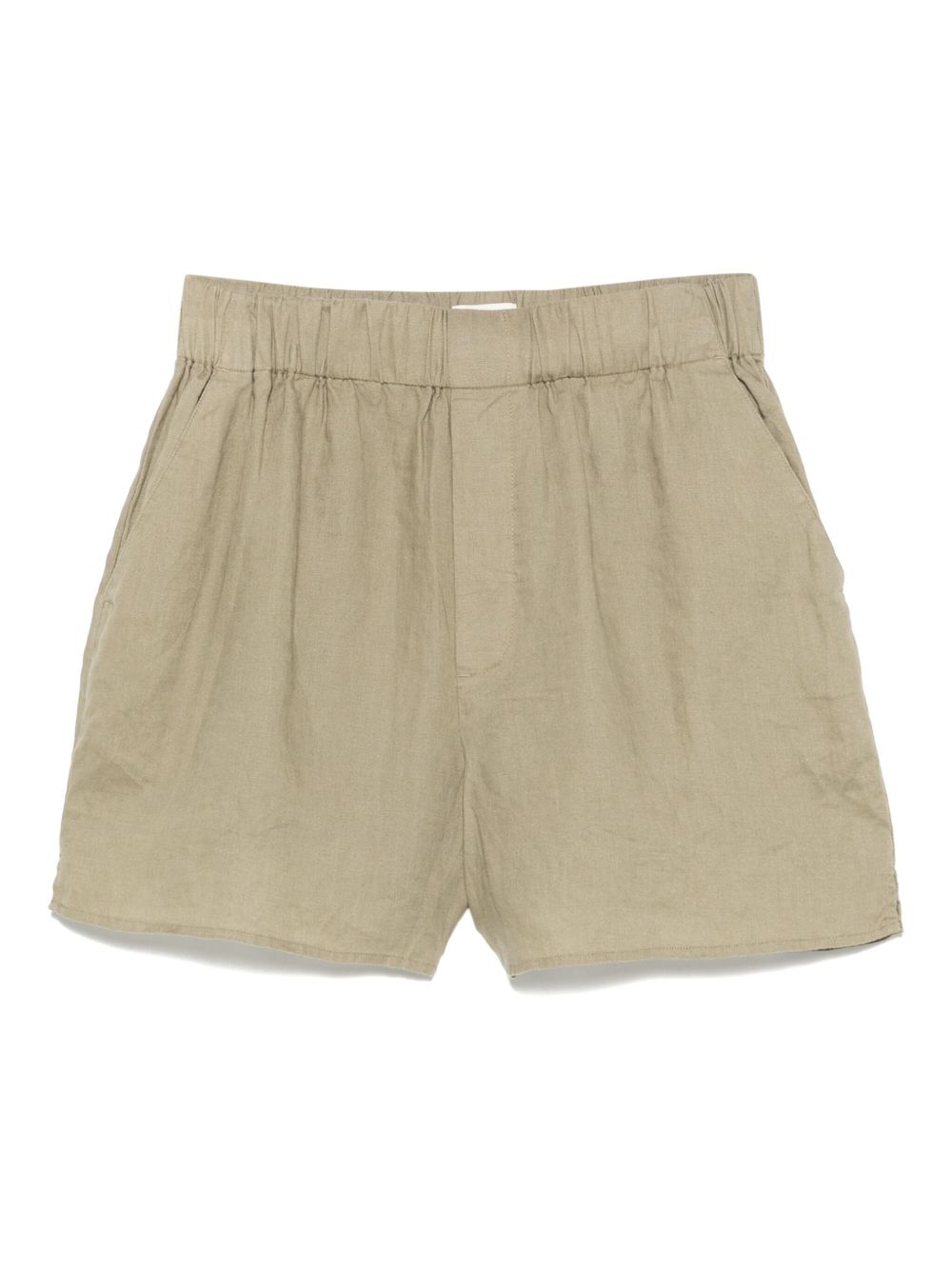 Closed Shorts Green linen high-waist