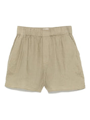 Closed Shorts Green linen high-waist