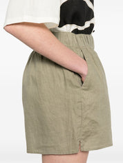 Closed Shorts Green linen high-waist
