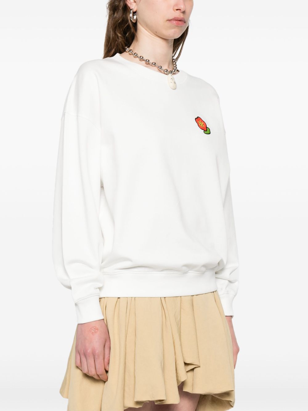 CONVERSE X KENZO Sweaters — White Cotton Crewneck