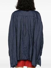 Camisas Daniela Gregis Azul con detalle de pliegues