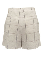 Brunello Cucinelli Shorts in Beige Linen