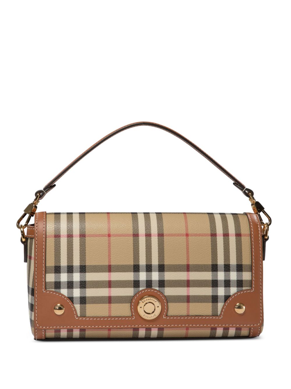 Bolso tote Burberry a cuadros en piel de becerro