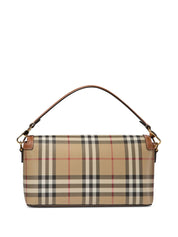 Bolso tote Burberry a cuadros en piel de becerro