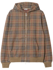 Suéteres Burberry Sudadera beige con capucha en algodón a cuadros