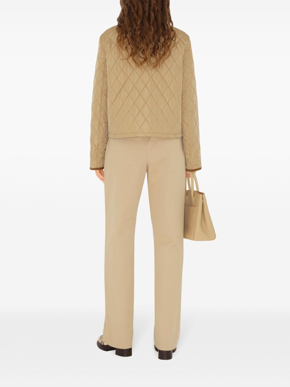 Burberry Jackets Beige quilted design