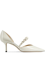 Jimmy Choo With Heel White patent leather pumps