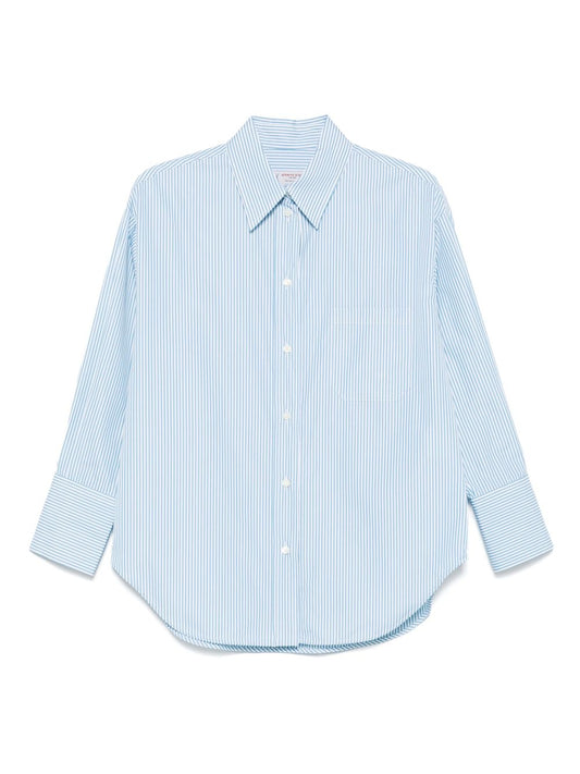 Alberto Biani Clear Blue Cotton Stripe Shirt