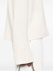Soft Goat Sweaters White — Cashmere High Neck Sweater