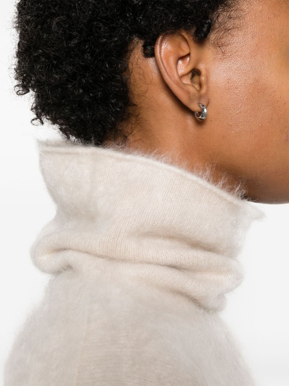 Ivory Cashmere Turtleneck — Soft Goat Sweater