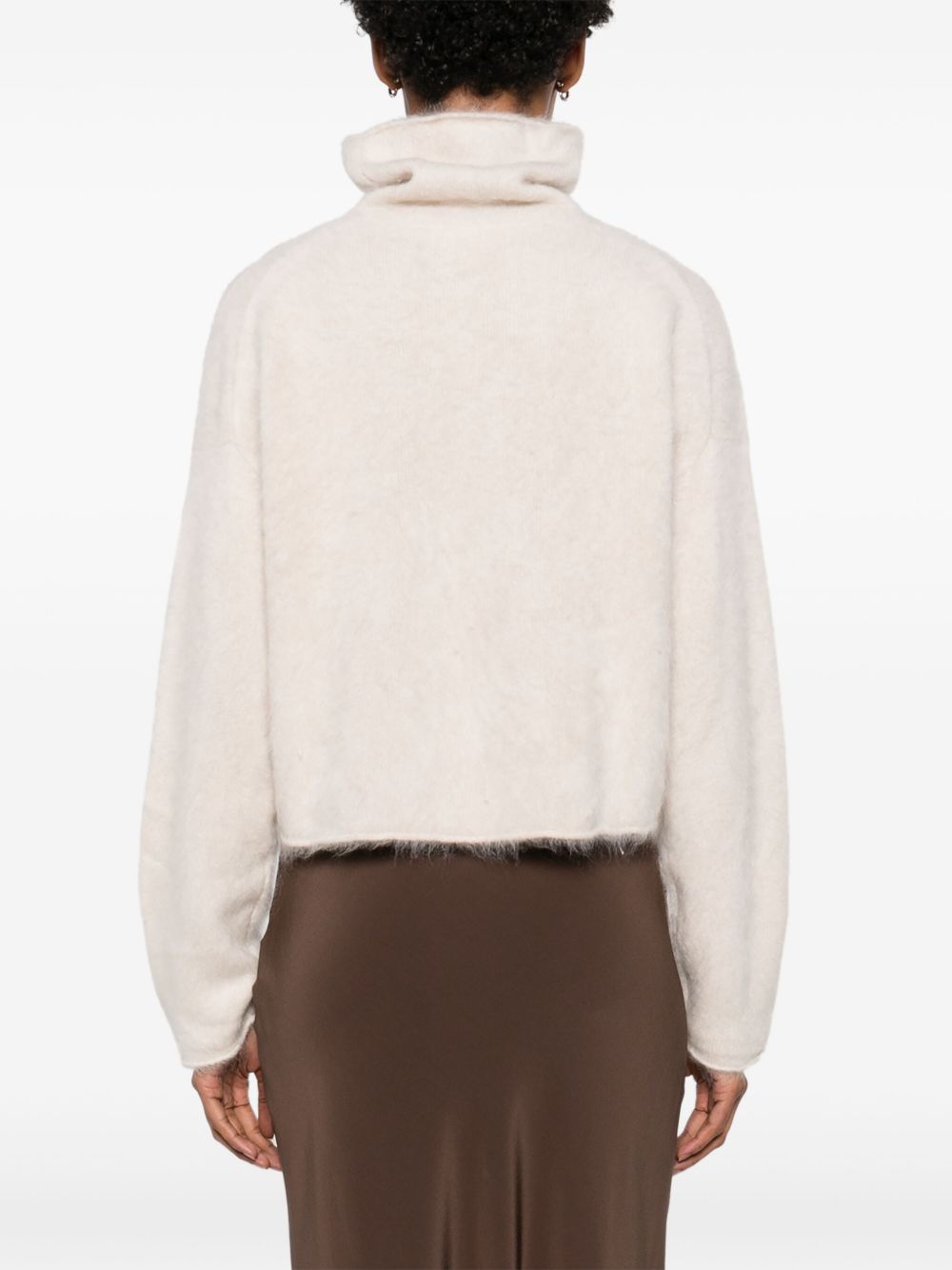 Ivory Cashmere Turtleneck — Soft Goat Sweater