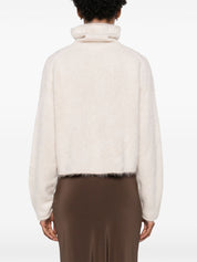 Ivory Cashmere Turtleneck — Soft Goat Sweater