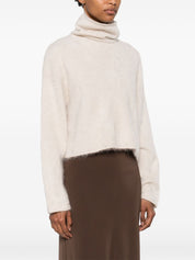 Ivory Cashmere Turtleneck — Soft Goat Sweater