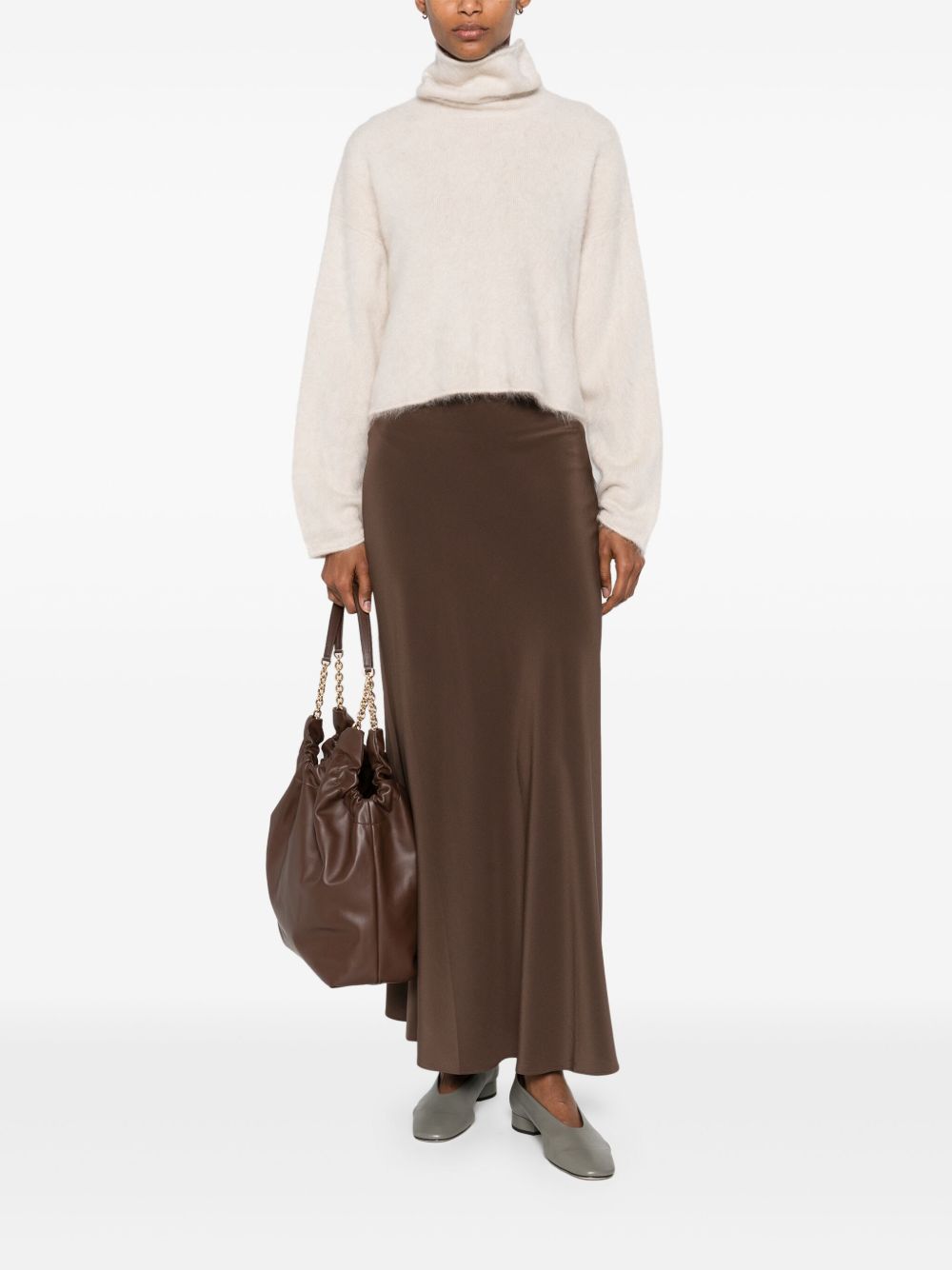 Ivory Cashmere Turtleneck — Soft Goat Sweater