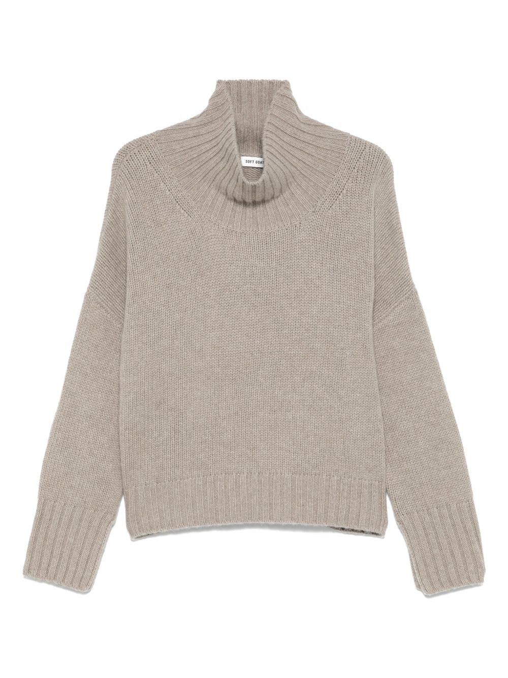 Light Grey Cashmere Turtleneck — Soft Goat Sweater