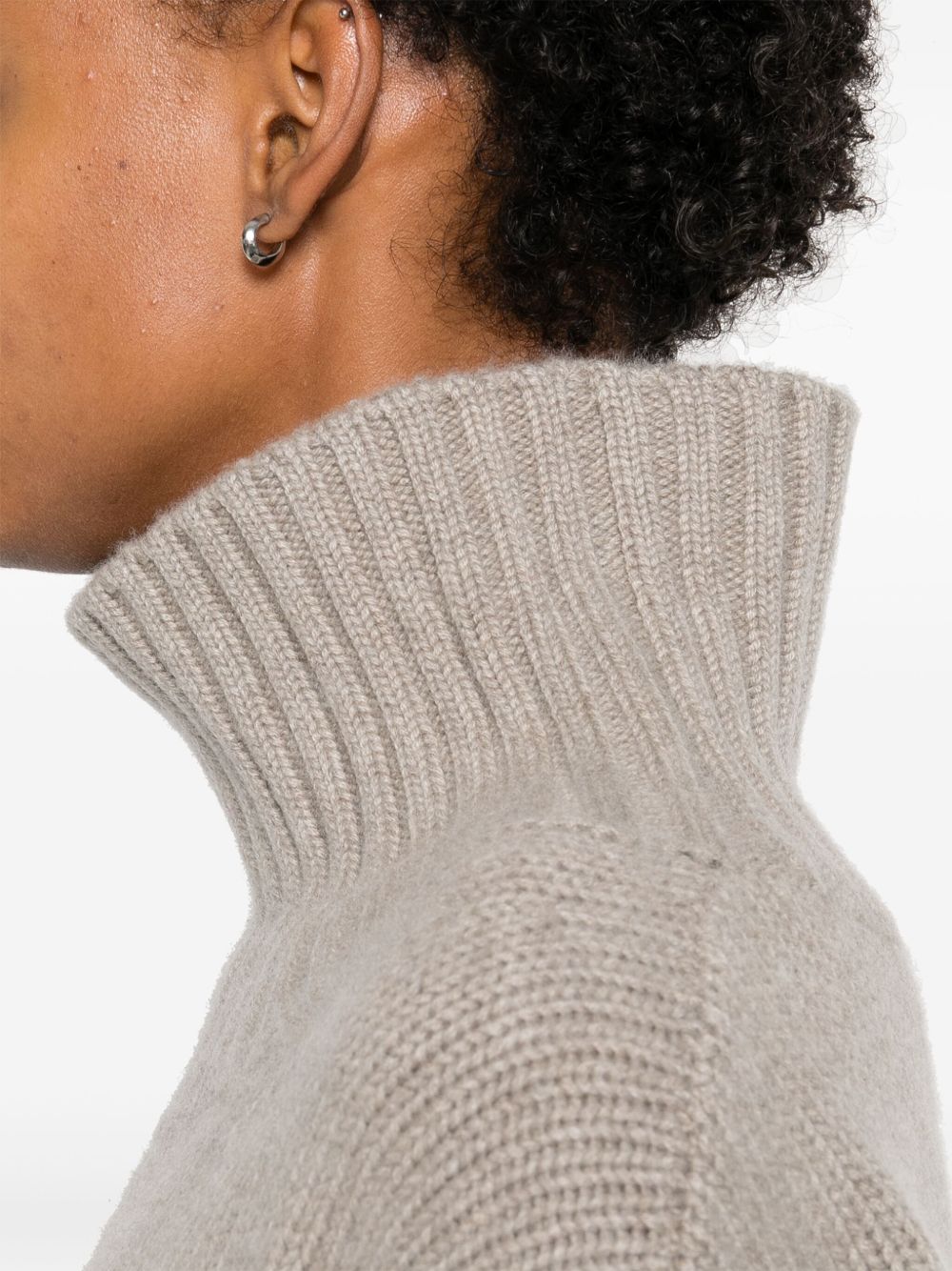 Light Grey Cashmere Turtleneck — Soft Goat Sweater
