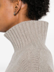 Light Grey Cashmere Turtleneck — Soft Goat Sweater
