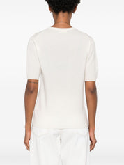 Soft Goat Sweaters White — Cashmere Crewneck Top
