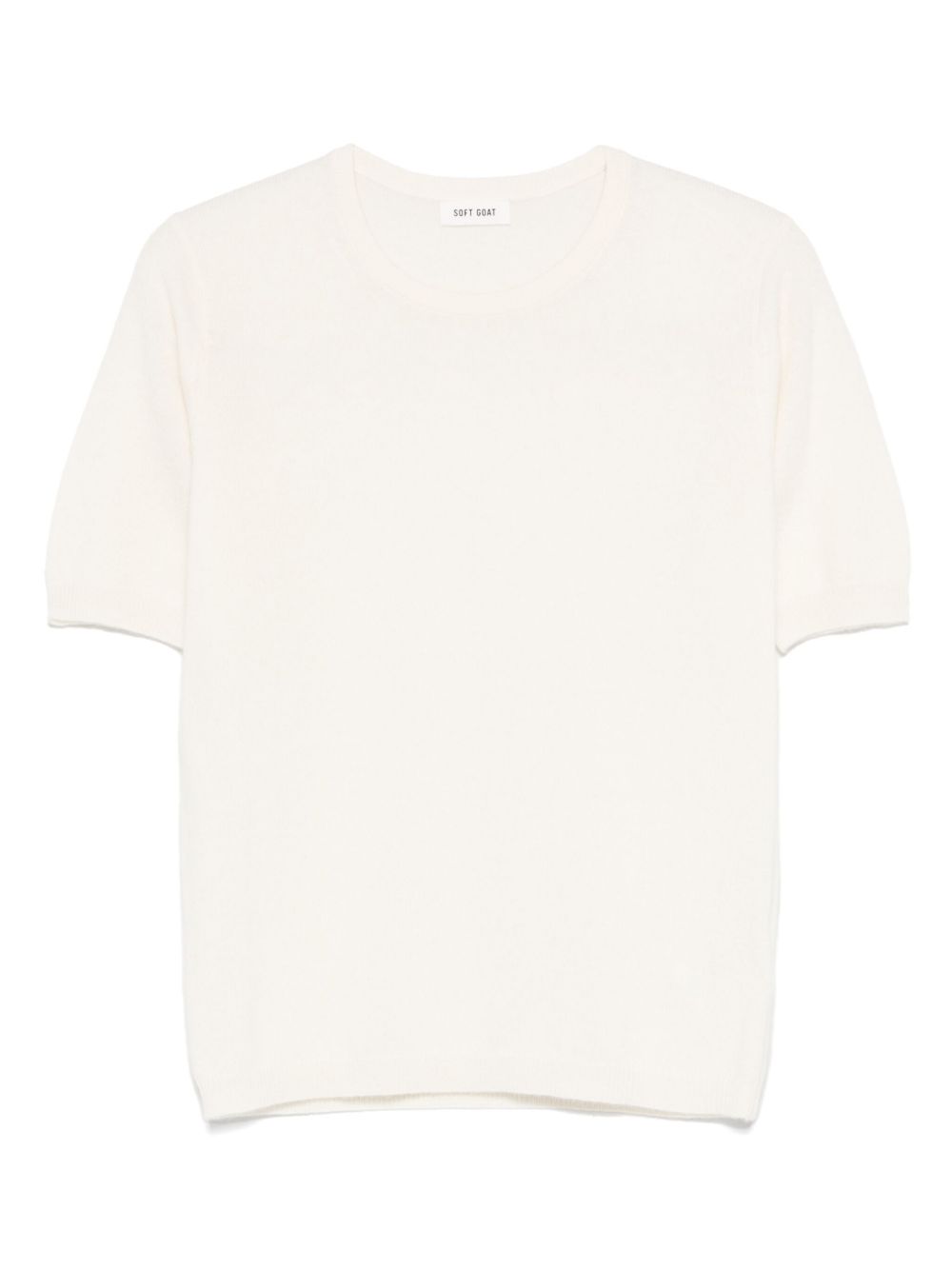 Soft Goat Sweaters White — Cashmere Crewneck Top