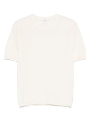 Soft Goat Sweaters White — Cashmere Crewneck Top