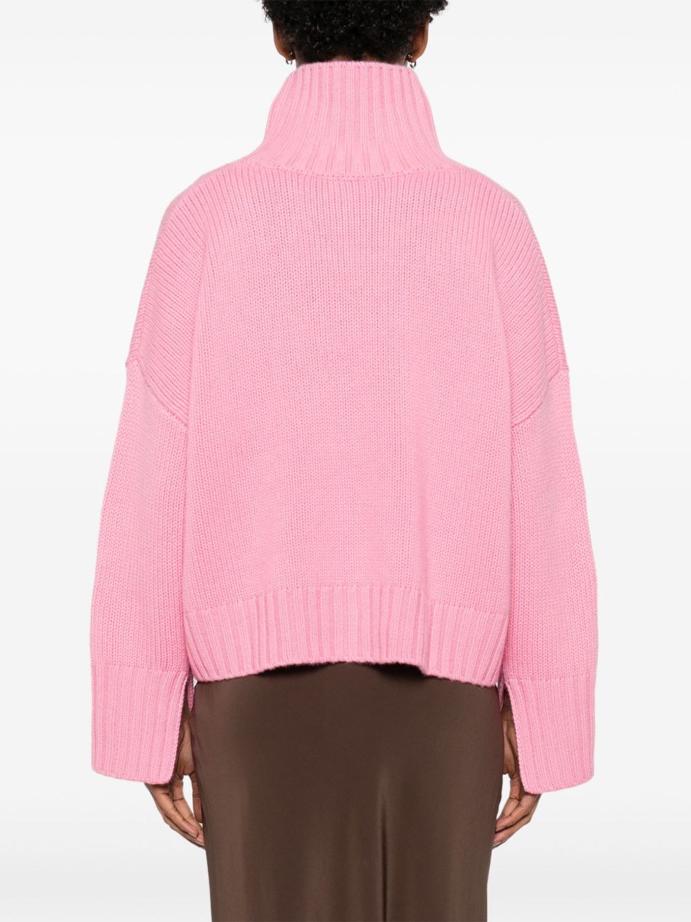 Pink Cashmere Turtleneck — Soft Goat Sweater