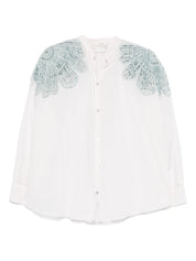 Forte Forte Shirts Clear Blue embroidered cotton blend