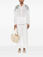 Forte Forte Shirts Clear Blue embroidered cotton blend