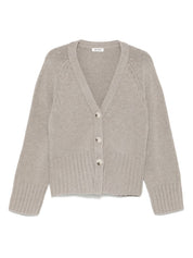Light Grey Cashmere V‑Neck Sweater — Soft Goat