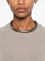Light Grey Cashmere Crewneck Sweater — Soft Goat