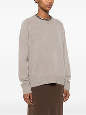 Light Grey Cashmere Crewneck Sweater — Soft Goat