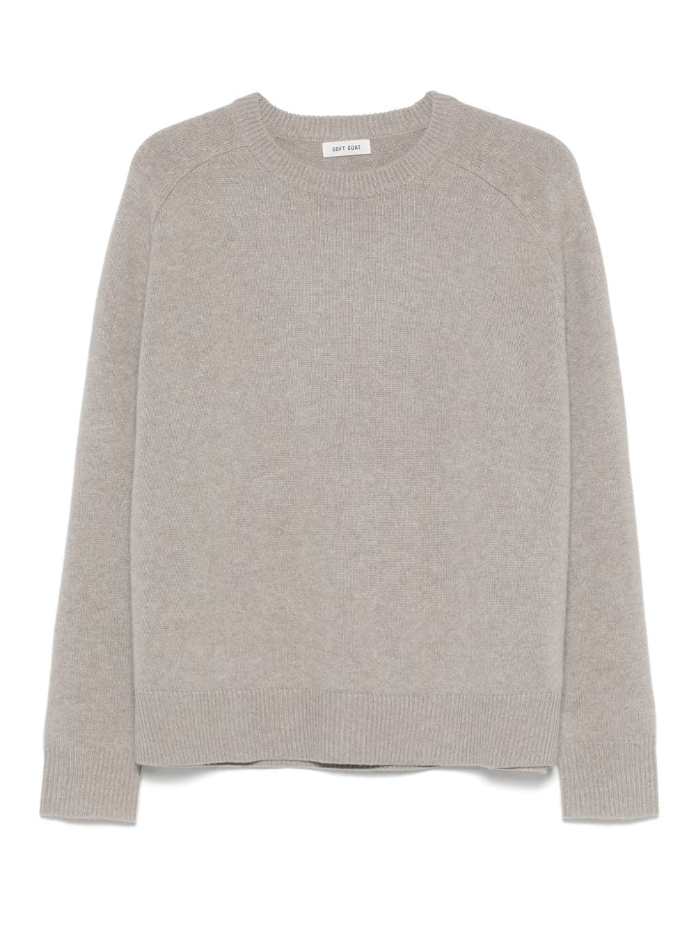 Light Grey Cashmere Crewneck Sweater — Soft Goat
