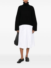 SOFT GOAT Black Cashmere Sweater — High Neck Comfort