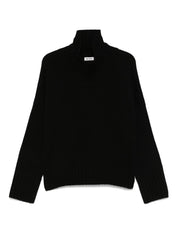 SOFT GOAT Black Cashmere Sweater — High Neck Comfort