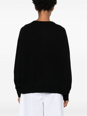 Soft Goat Cashmere Sweater — Black Boyfriend Crewneck