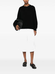 Soft Goat Cashmere Sweater — Black Boyfriend Crewneck