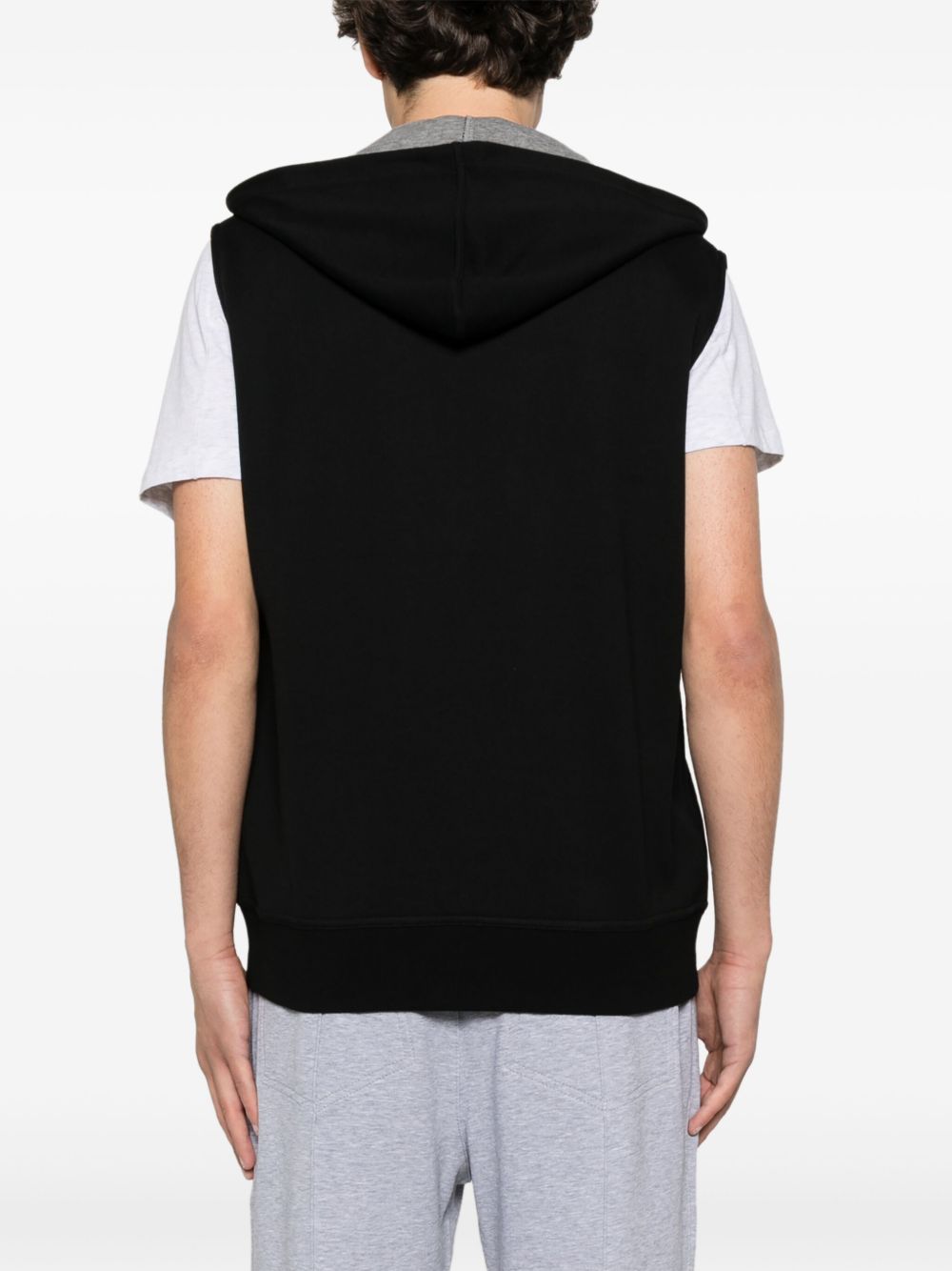 Brunello Cucinelli Black Sleeveless Hoodie — Men's Sweater