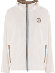 White Hooded Nylon Jacket — Brunello Cucinelli