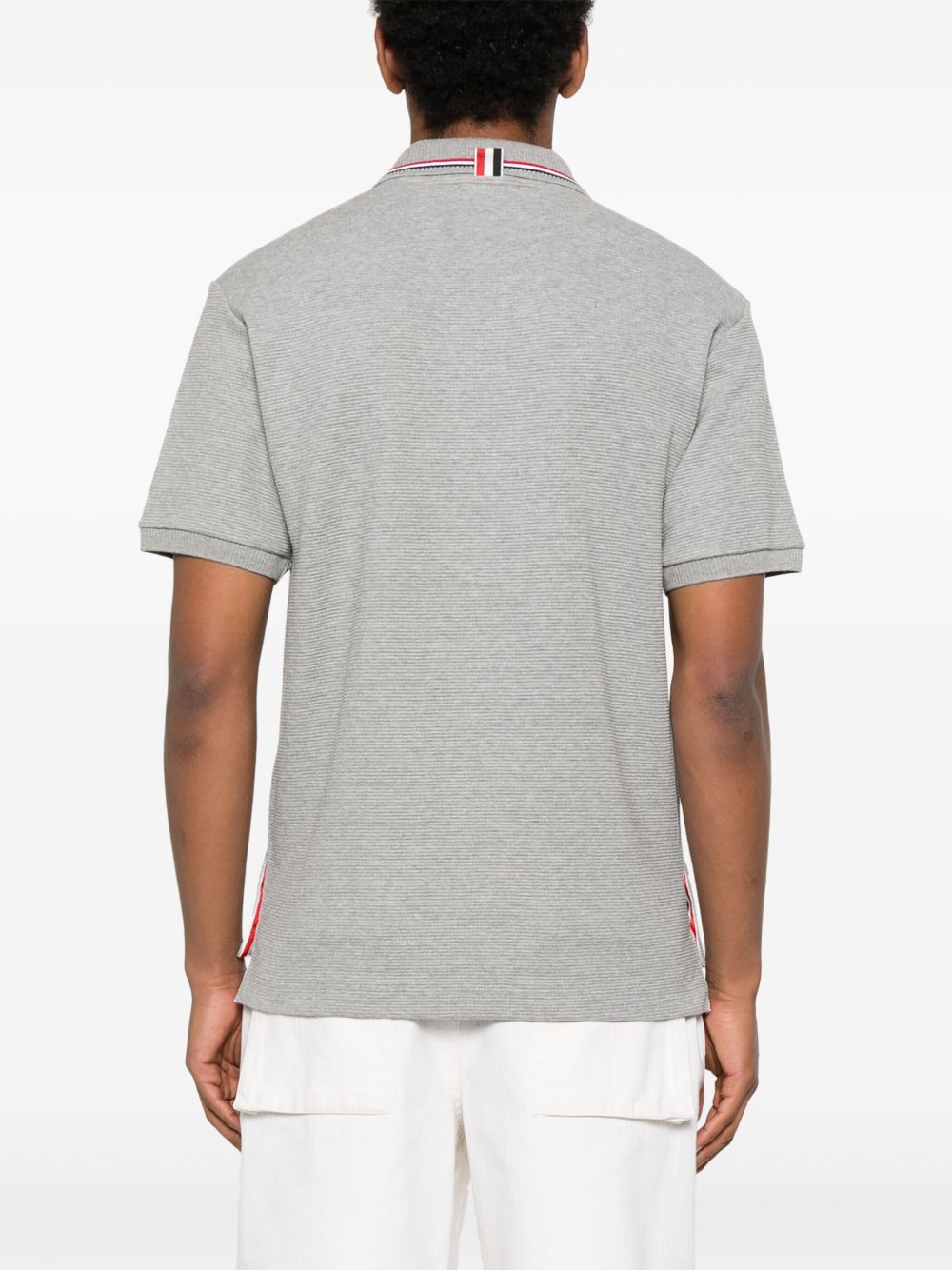 Thom Browne T-shirts and Polos Light Grey cotton polo