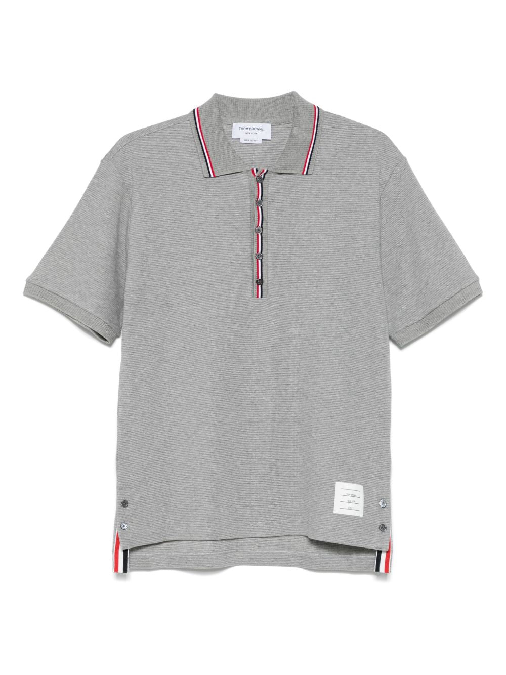 Thom Browne T-shirts and Polos Light Grey cotton polo